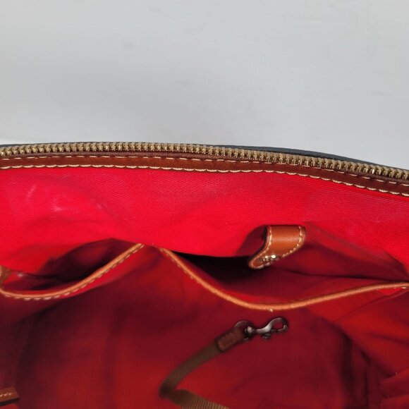 Dooney & Bourke Pebble Leather Satchel With Zipper Closure & Double Handles - Picture 9 of 11